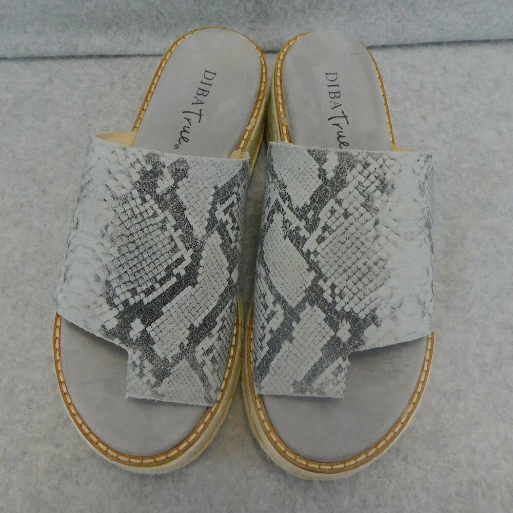 Diba True Demi Chase Snake Print Gray Wedge Womens Sandal Espadrille Size 7-NIB - Picture 4 of 9
